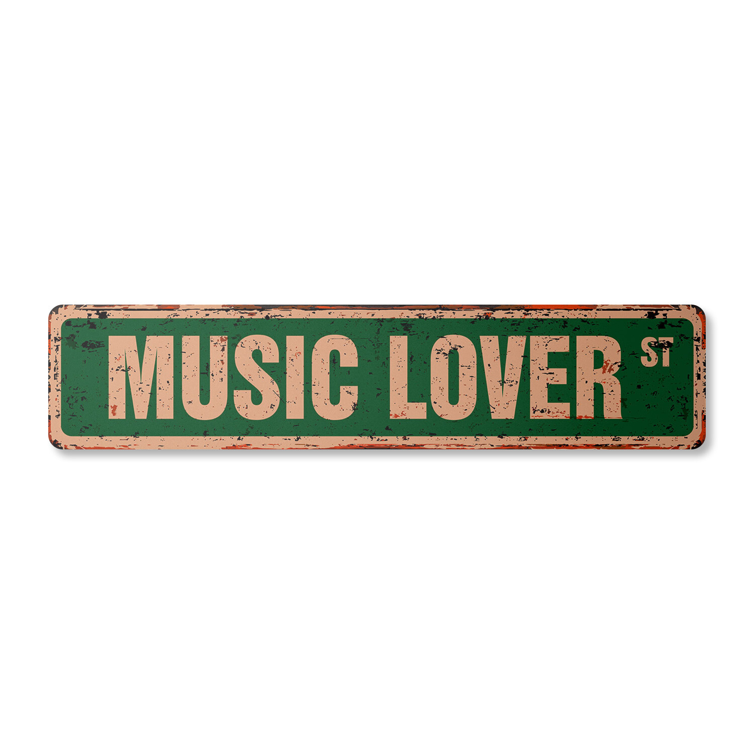 MUSIC LOVER Vintage Street Sign Metal Plastic band singer CD lesson teacher