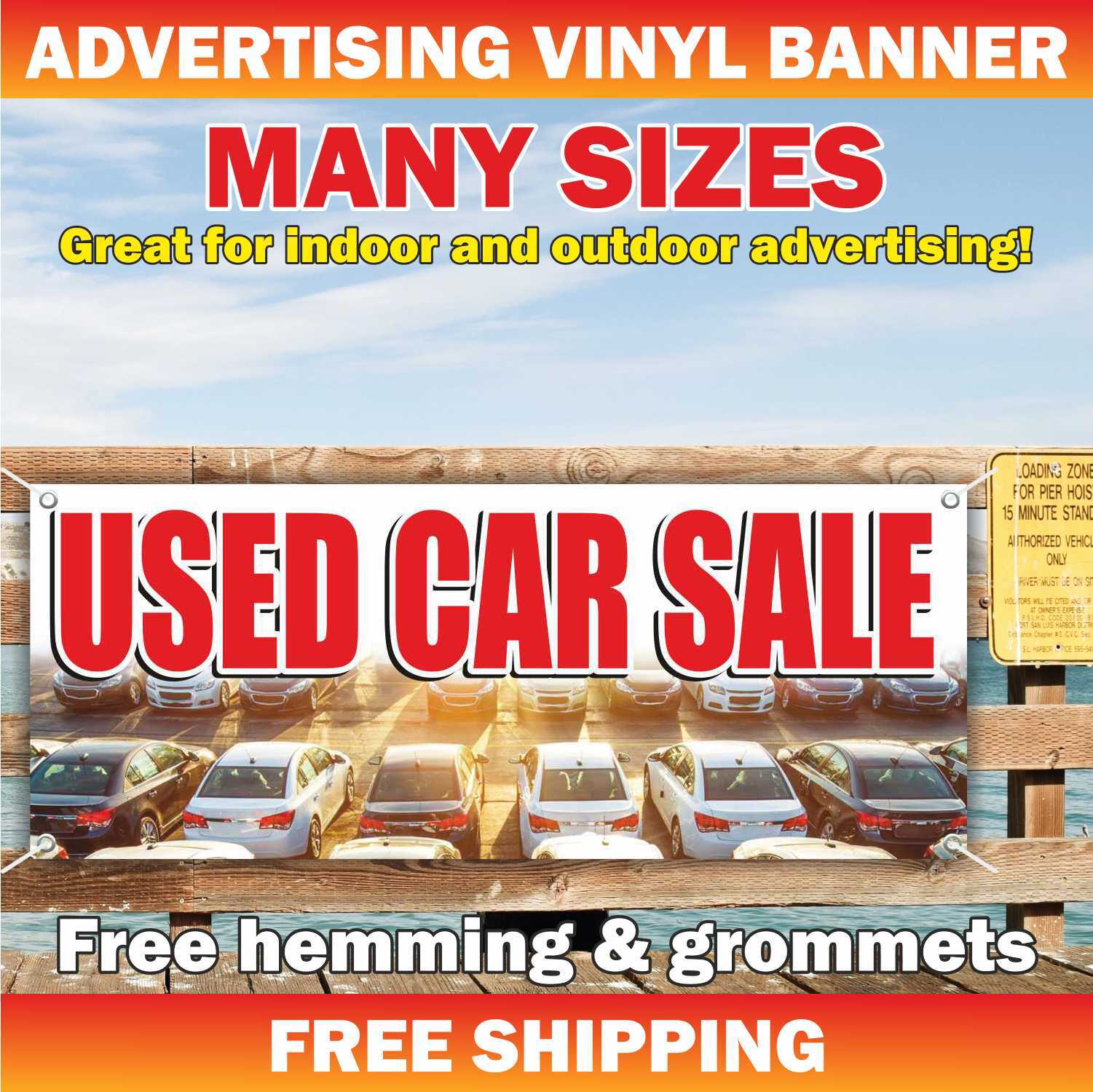 Used Car Sale Advertising Banner Vinyl Mesh Sign Auto used truck autos usados