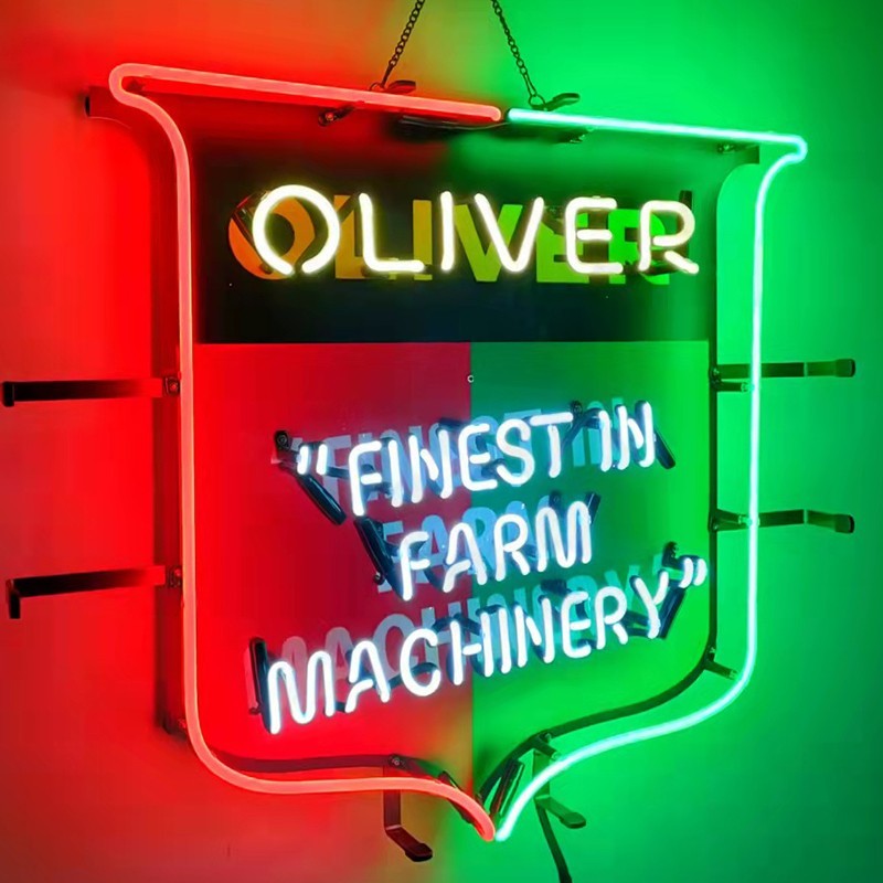 US STOCK Oliver Farm Machinery Open Neon Sign 24″X20″ Lamp Store Open Decor Gift
