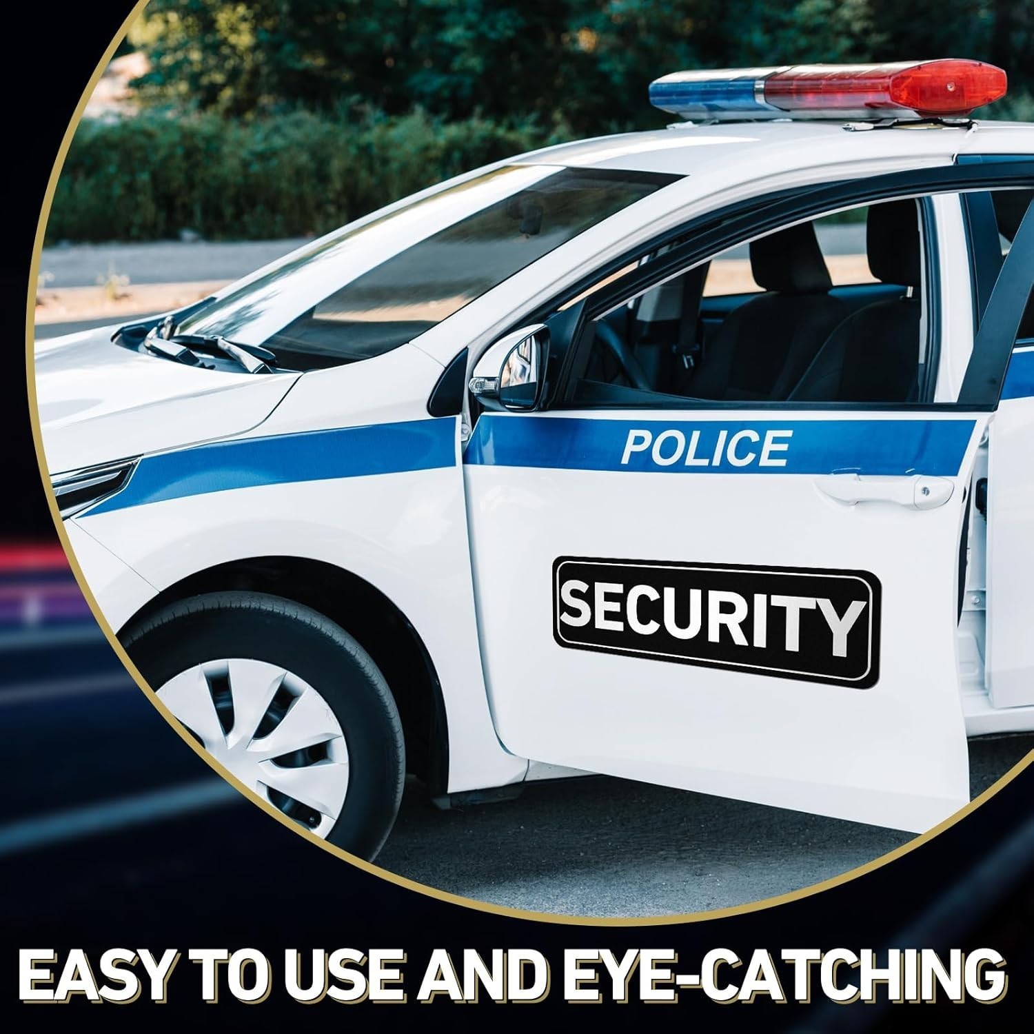 Reflective Security Car Magnetic Signs 4-Pack