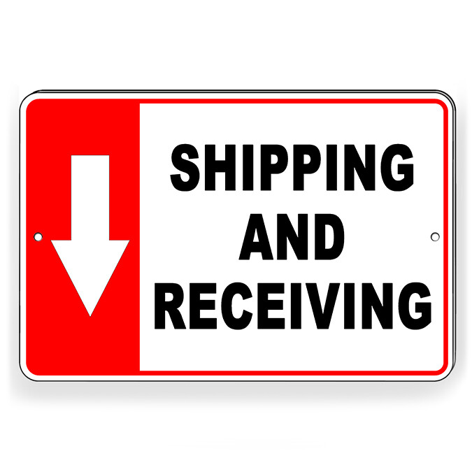 Shipping And Receiving Arrow Down Metal Sign 5 SIZES warehouse delivery SI217