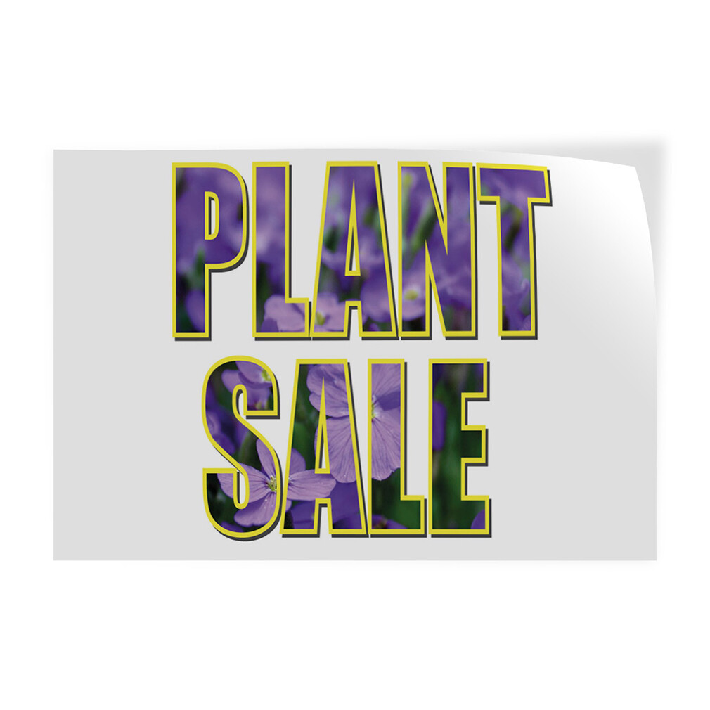 Decal Stickers Plant Sale Outdoor Advertising Printing B Vinyl Store Sign Label