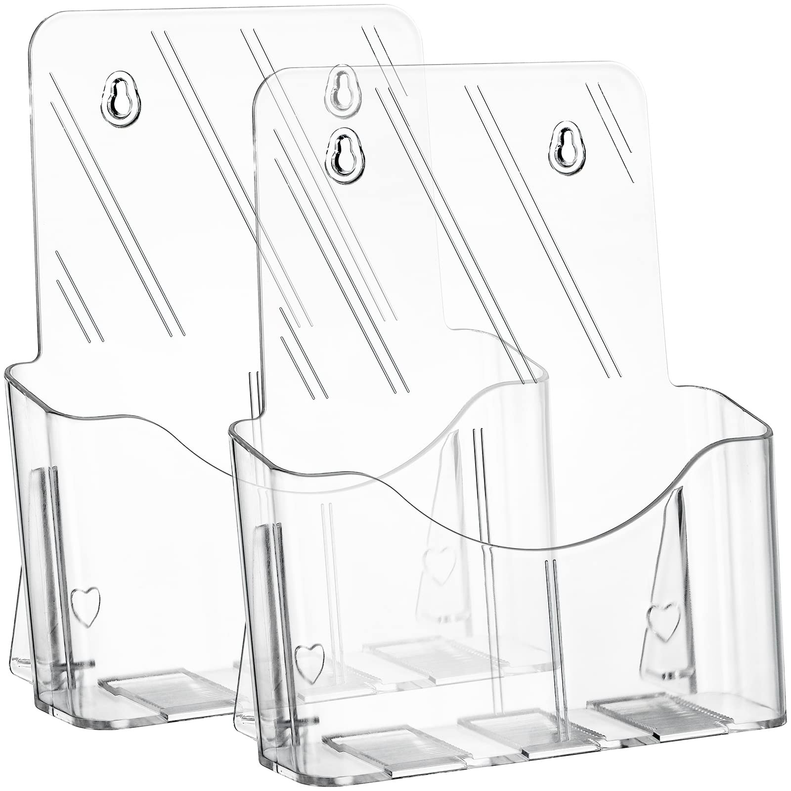 Yarlung 2 Pack Acrylic Brochure Holder, 8.5 x 11 Inches 9 x 11 inches, Clear