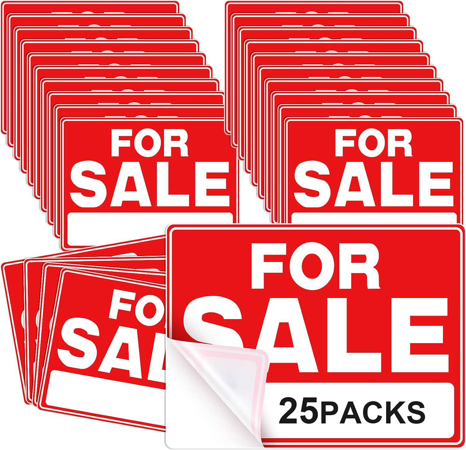 25 Pcs for Sale Signs for Car 9 X 12 Inches Auto Sales Signs Vehicle