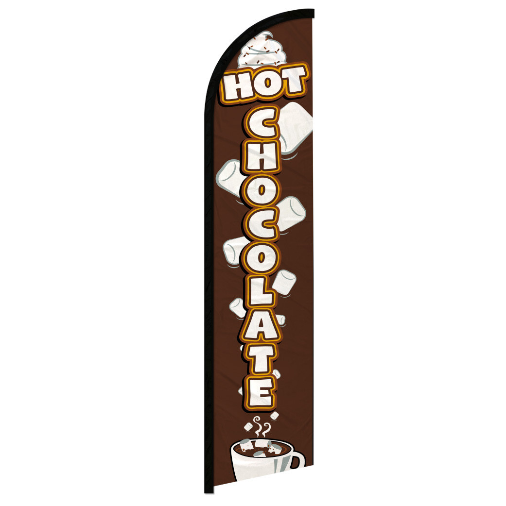 Hot Chocolate Windless Advertising Swooper Flag Concessions Drinks