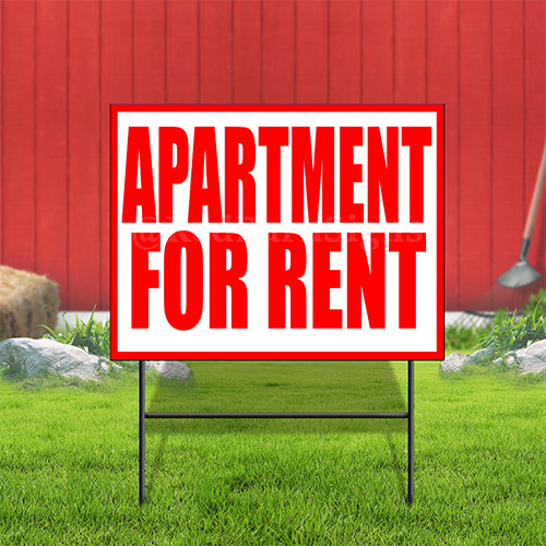 Apartments for Rent Coroplast Sign Plastic Indoor Outdoor Yard Sign