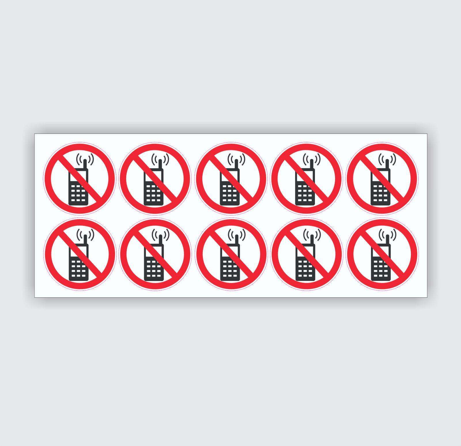 NO CELL PHONE clear stickers | 20 ct | size: 1.5″ dia | decal outdoor durable
