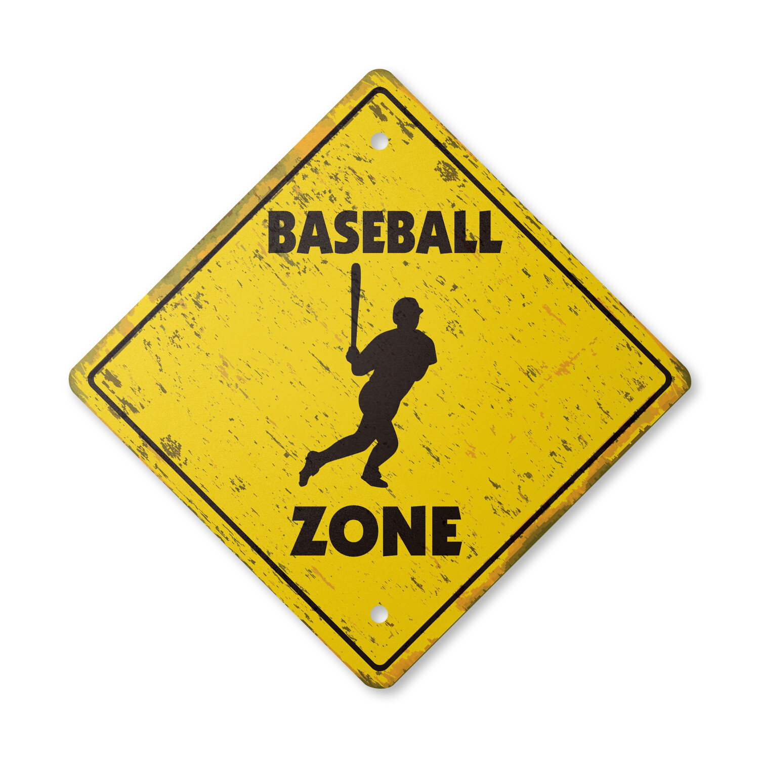 Baseball Vintage Crossing Sign Xing 14″ player fan boys room team coach bat mitt
