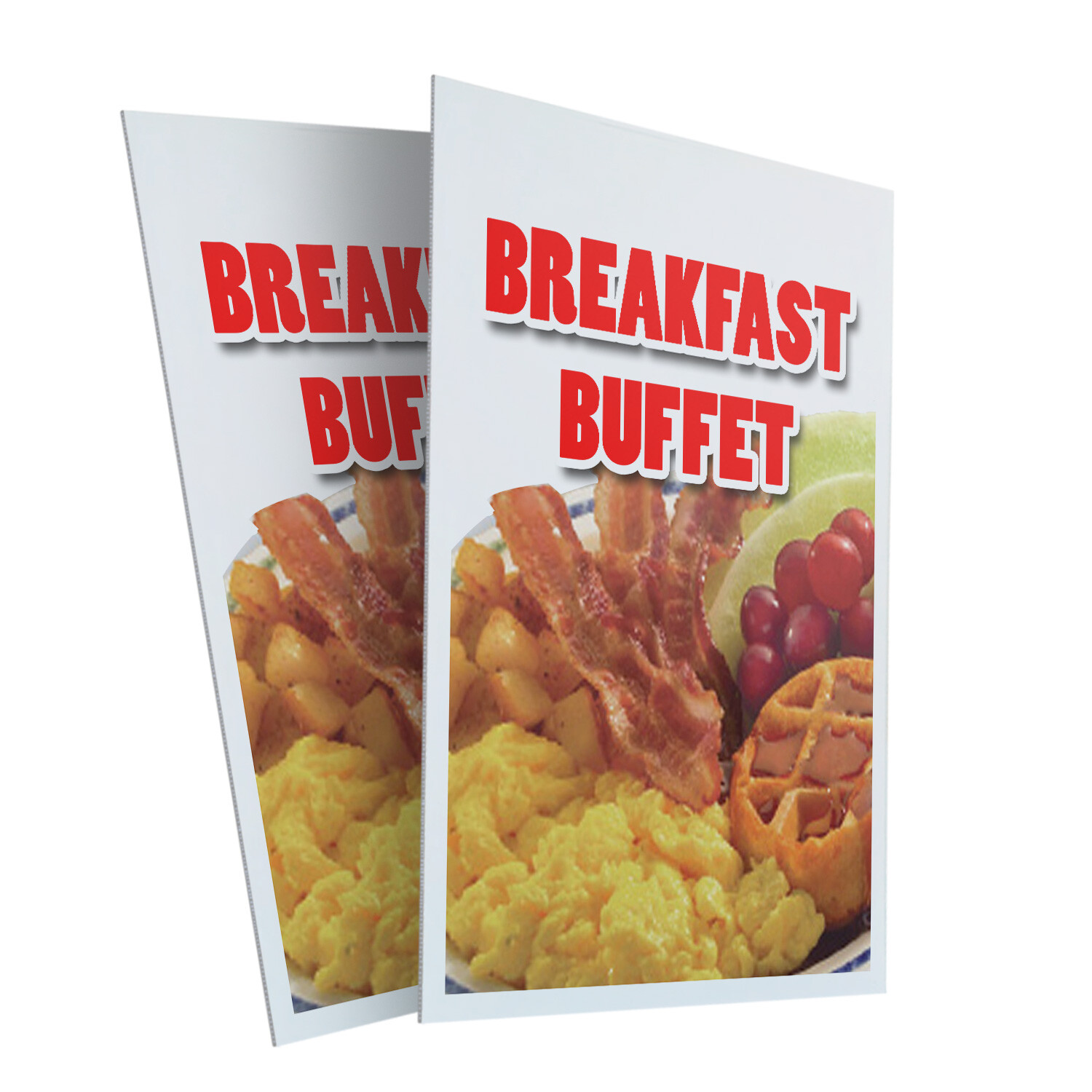 Breakfast Buffet 24″ x 36″ 2 Pack Of Store Sign Plastic Or Decal