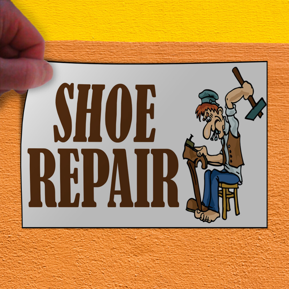 Decal Stickers Shoe Repair Business C Vinyl Store Sign Label Business