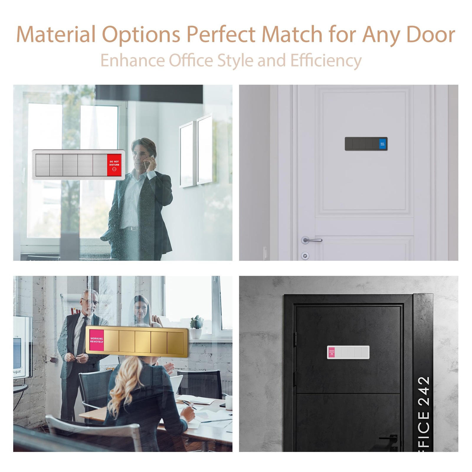 Office Door Signs 6 Options Do Not Disturb, In A Meeting, Out Of Office, Come…