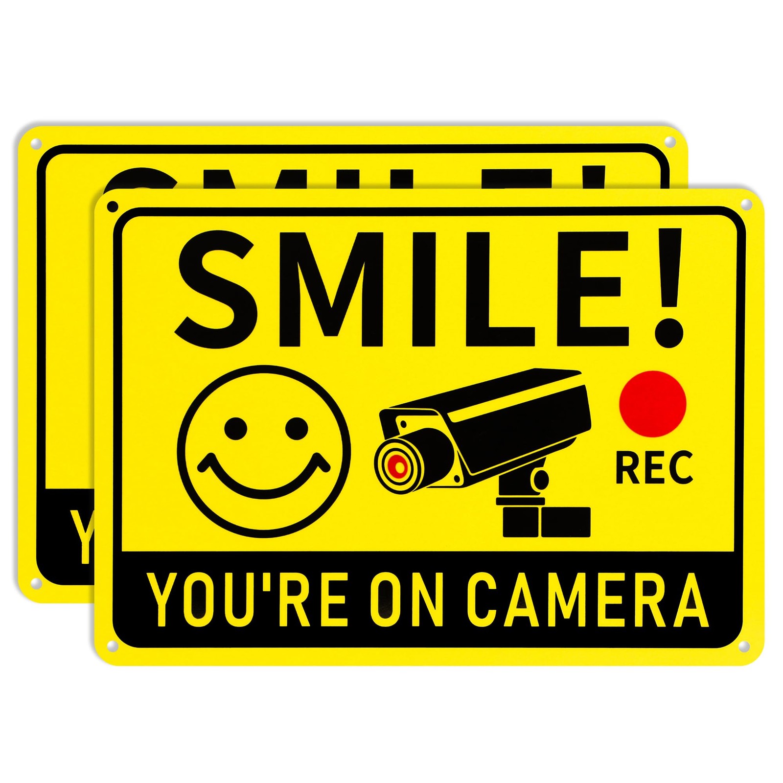 Security Camera Sign 2 Pack Warning Video Surveillance Outdoor Aluminum Weatherp