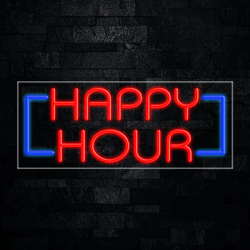 Happy Hour LED Neon Sign 30″L x 12″H #30559