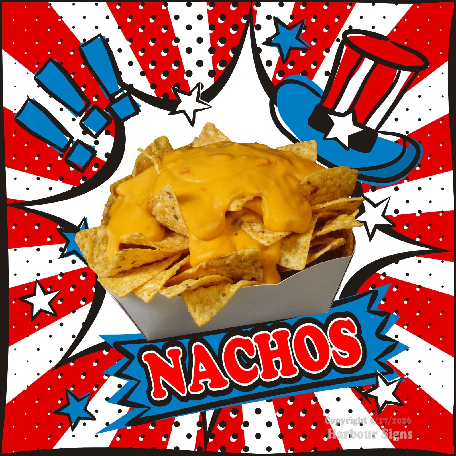 Nachos DECAL (Choose Size) Concession Food Truck Vinyl Sticker rwb