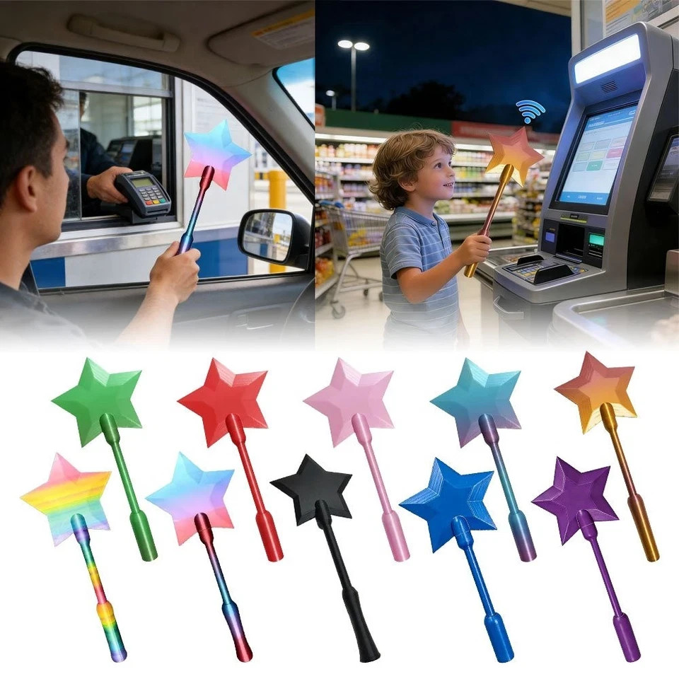 3D Printed Wand Tap to Pay, Tap to Pay Wand,Star Magic Wand Contactless USA Hot