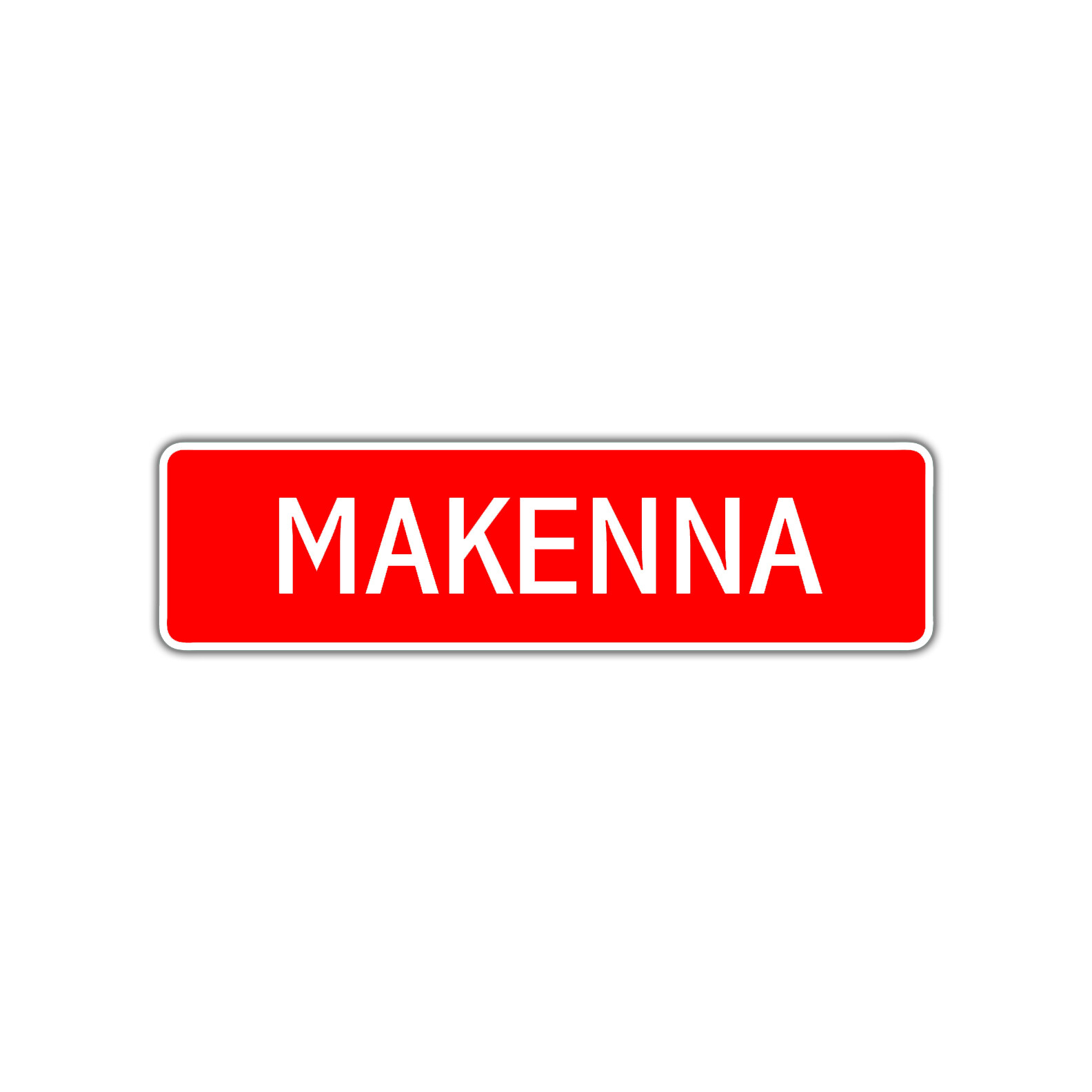 Makenna Girls Name Letter Printed Label Art Decor Novelty Aluminum Metal Sign