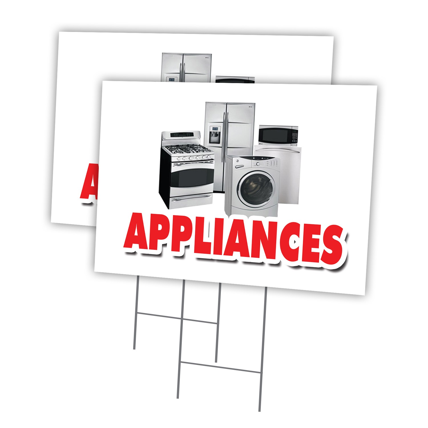 Appliances Multi-Pack of Yard Signs & Stake outdoor plastic coroplast window