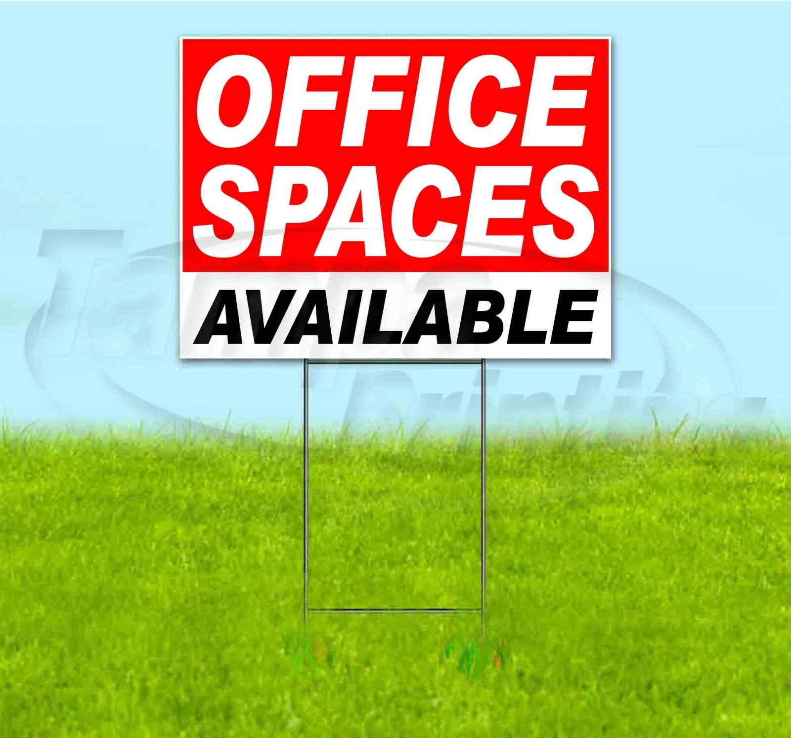 OFFICE SPACES AVAILABLE 18×24 Yard Sign WITH STAKE Corrugated Bandit BUSINESS