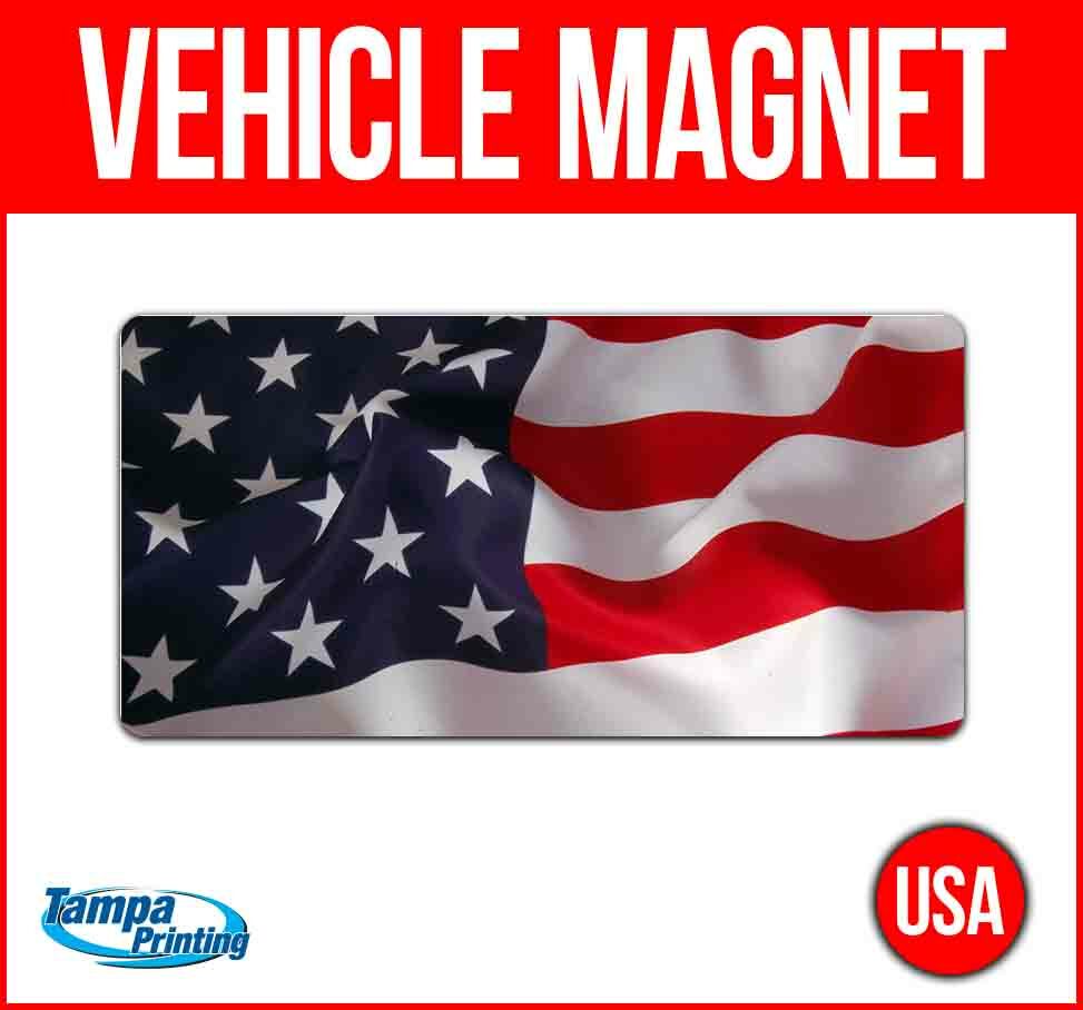AMERICAN FLAG Heavy Duty Vehicle Magnet Truck Car Sticker Decal Sign USA STATES