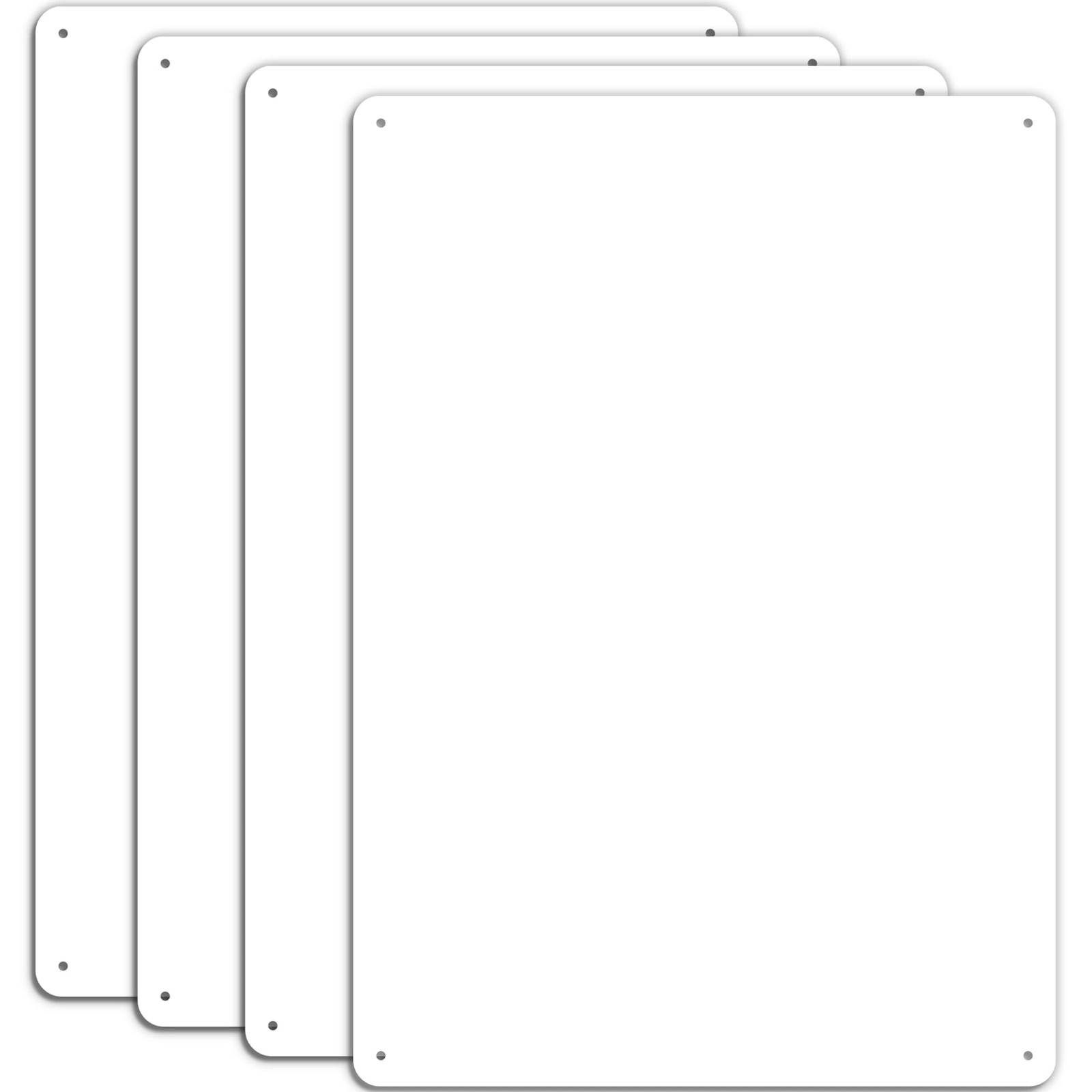 MUXYH 4 Pack White Sign Blanks, 14 x 10 Inches, Sturdy Rust Free Aluminum Met…