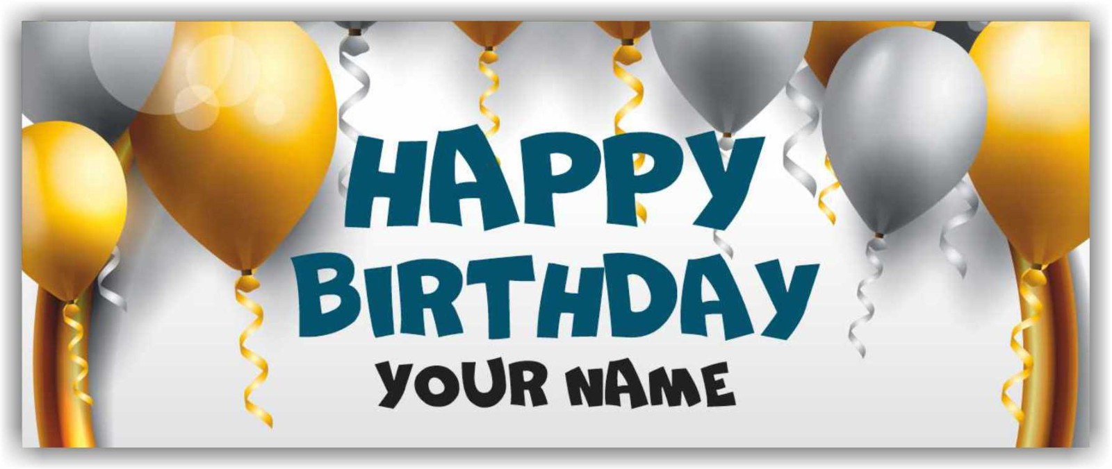 HAPPY BIRTHDAY YOUR NAME Advertising Banner Vinyl Sign Holiday decoration event