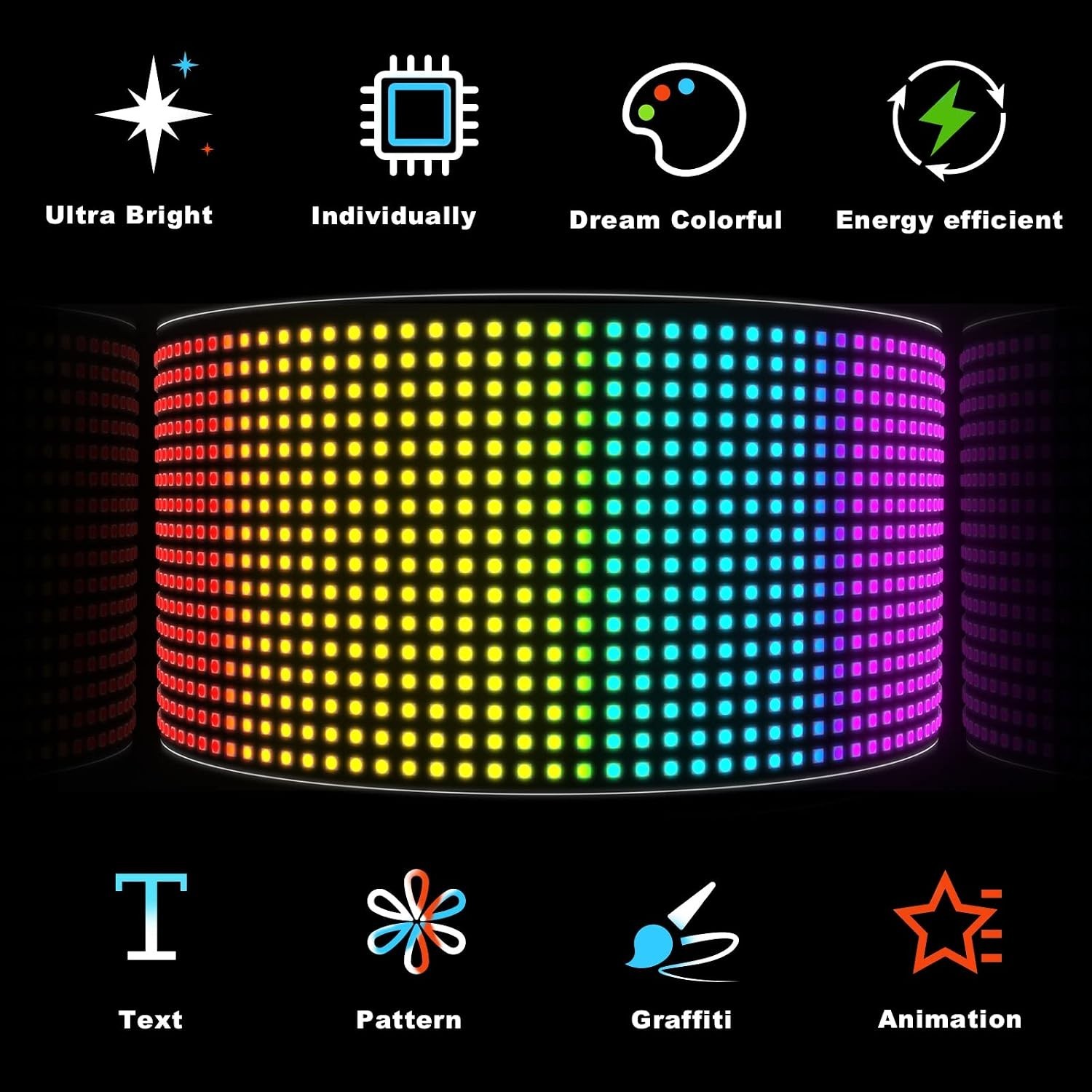 Bright Scrolling LED Sign with App Control 15”x4” – Perfect for Shops & Bars