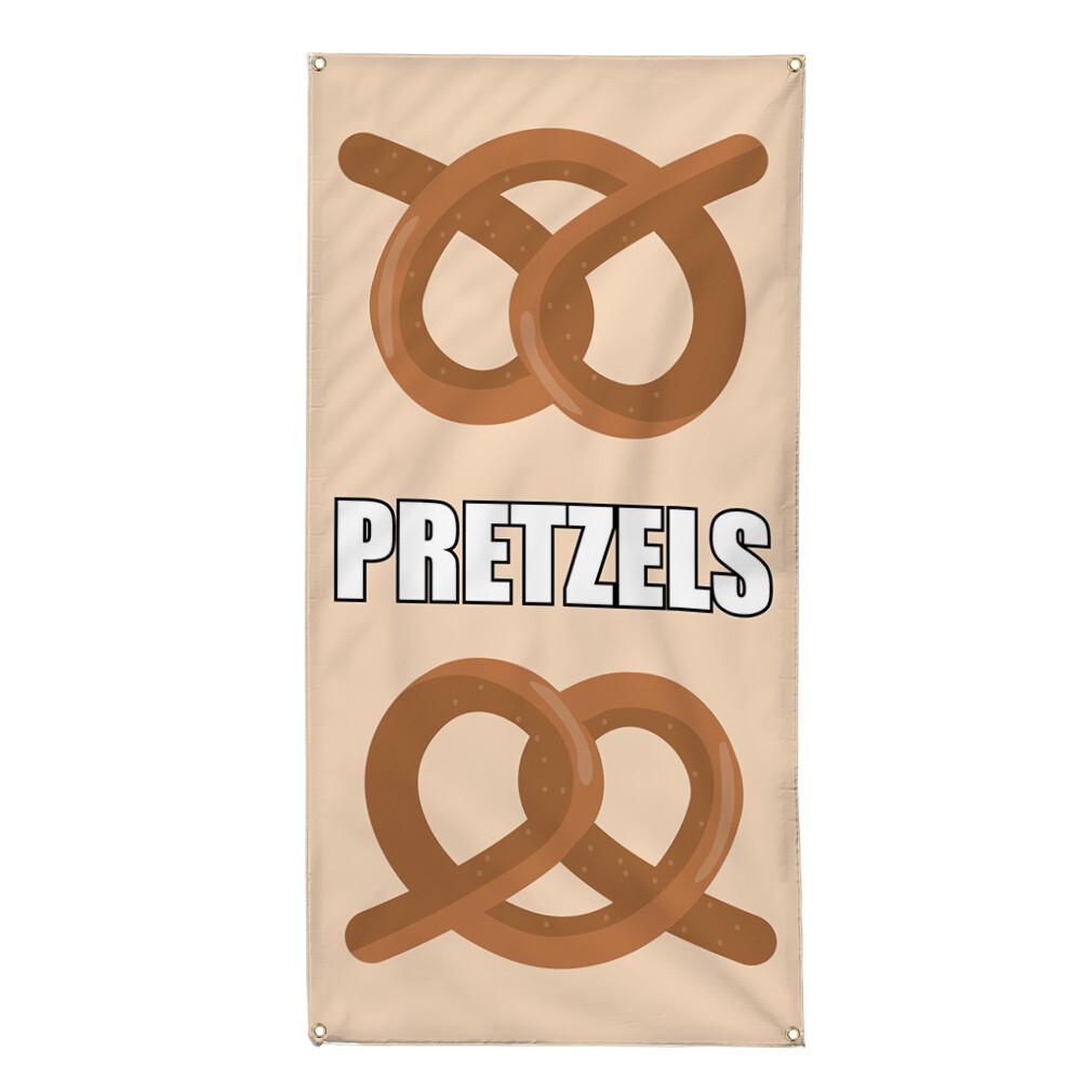 Vertical Vinyl Banner Multiple Sizes Pretzels Bakery Farmer’s Market Food Fair