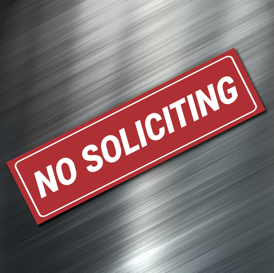 (1) NO SOLICITING Sign Sticker Business Window Door Decal Store 1.5″x5.5″ NEW