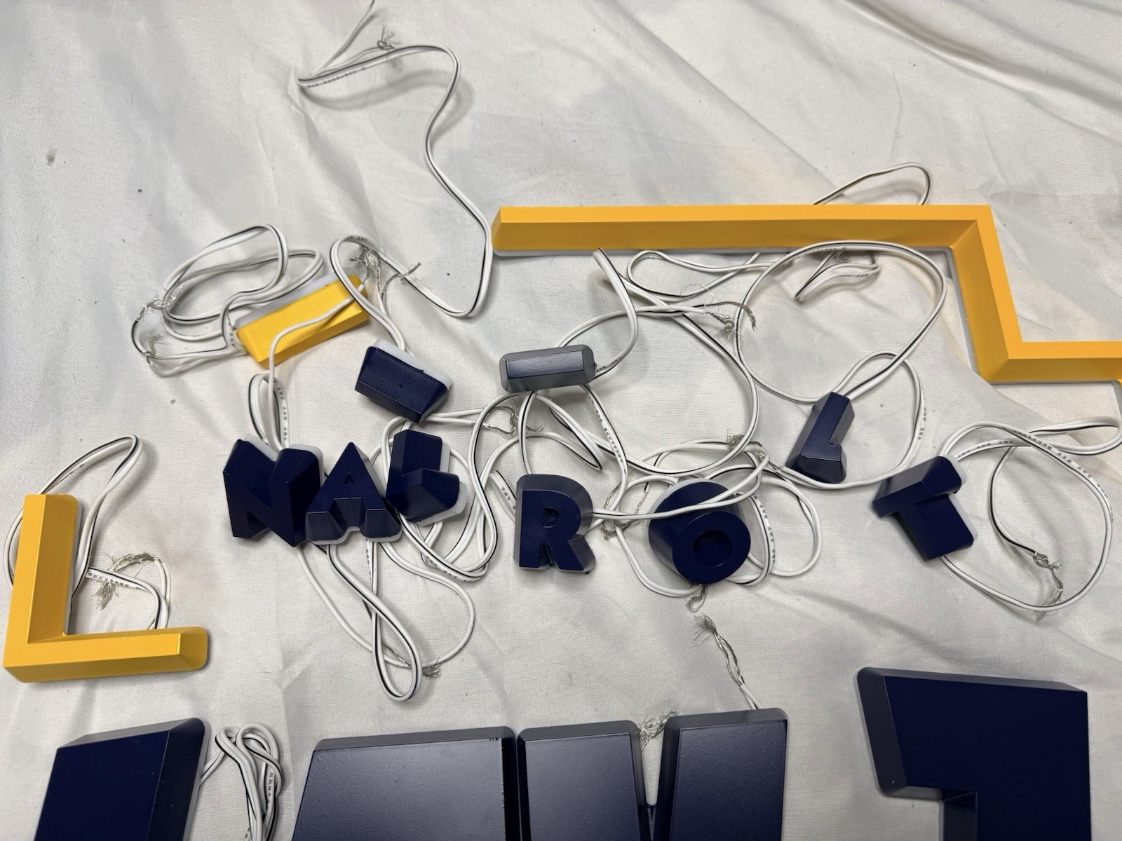 Commercial LED Channel Letter Sign Set (27 Pieces) Blue Yellow Tested As-Is