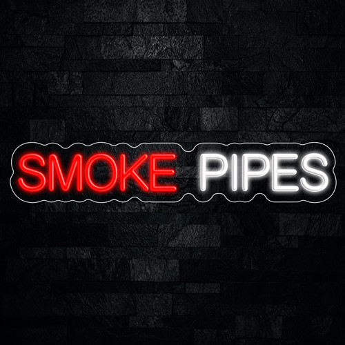 Smoke Pipes LED Neon Sign 27″L x 5″H #32728