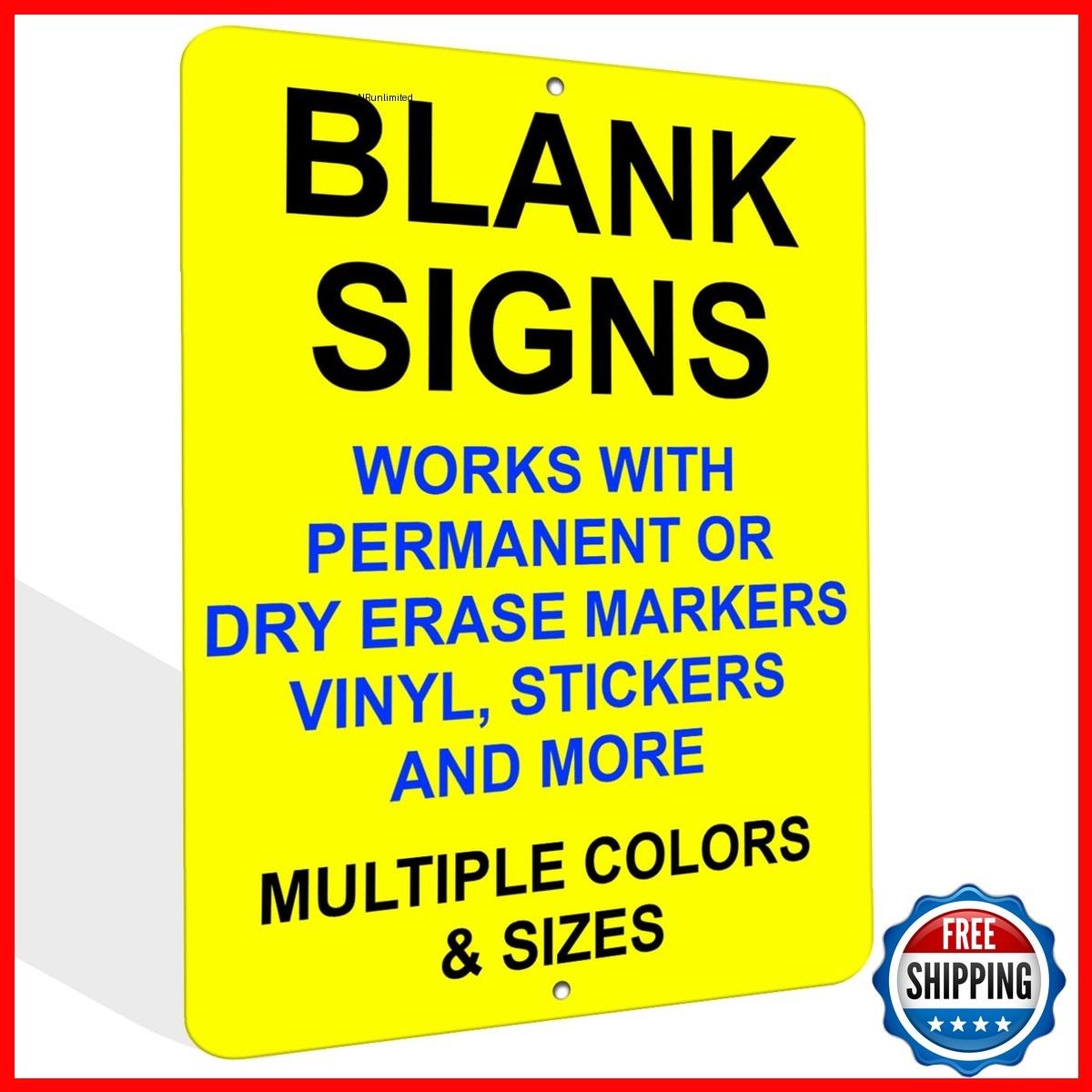 BA IMAGE Blank Aluminum Sign 9×12 Inches, Multiple Colors And Sizes, Use Vinyl