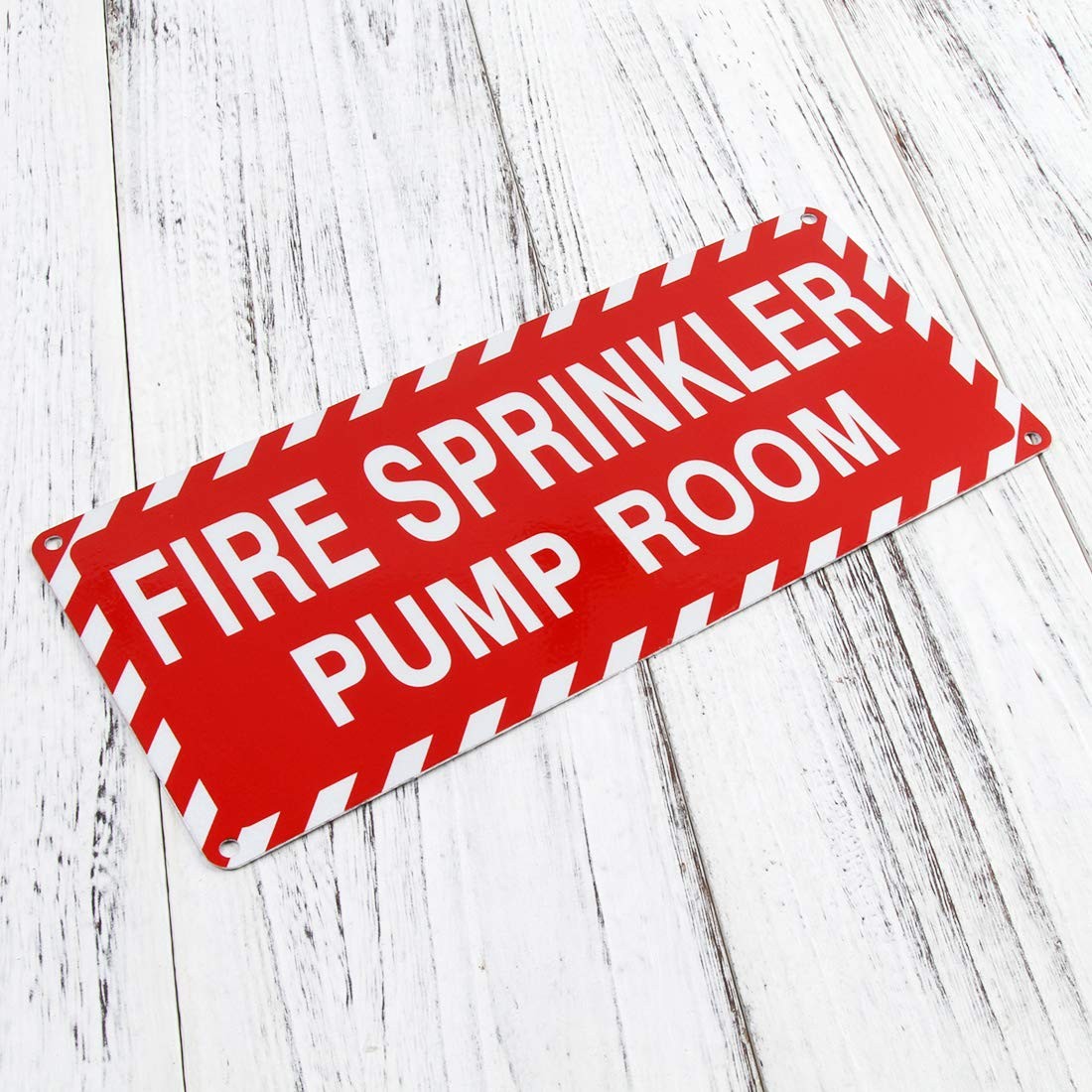 Fire Sprinkler Pump Room Sign 4.5×10 Inch 40 Mil Aluminum Reflective Safety