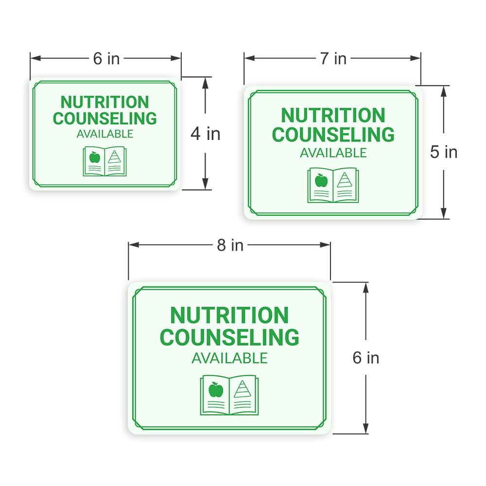 Classic Framed Plus Nutrition Counseling Available Door or Wall Sign