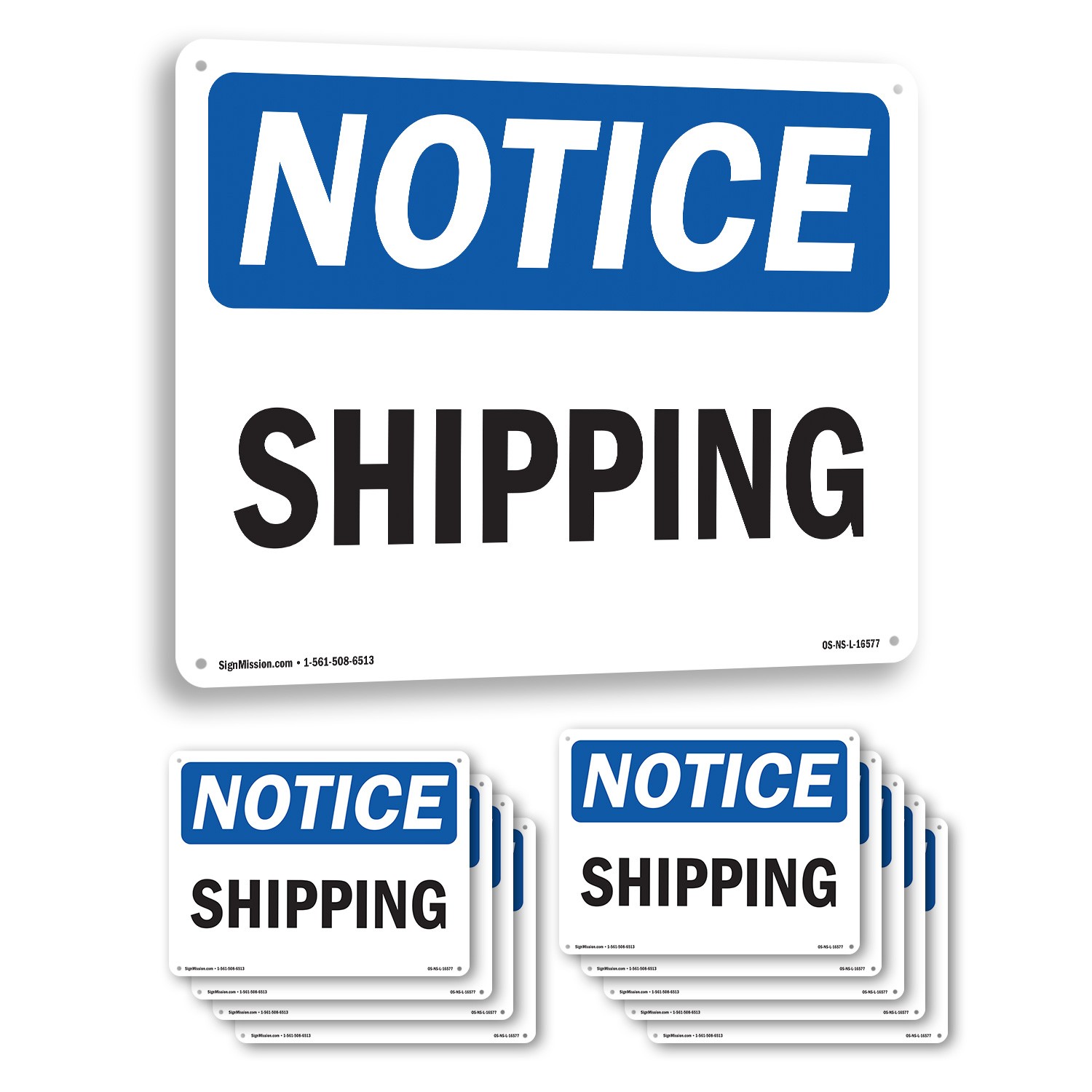 Shipping OSHA Notice Sign Metal, Plastic, Or Decal – 5 or 10 Pack