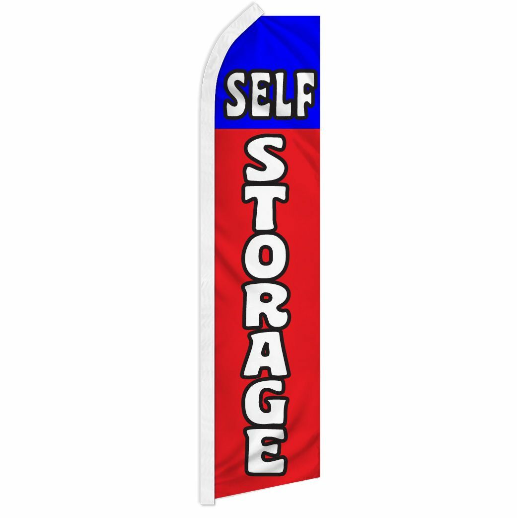 “SELF STORAGE” advertising super flag swooper banner business sign move store rb