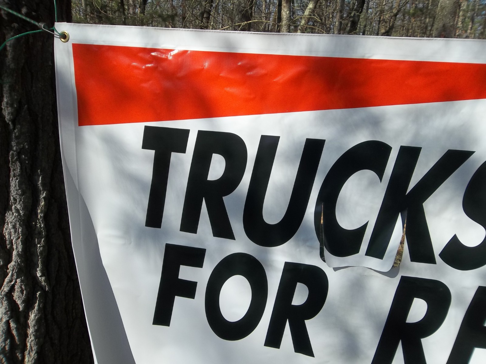 Vtg UHAUL Truck Trailer 10 Ft Large Heavy Duty Double Sided Vinyl Banner Sign