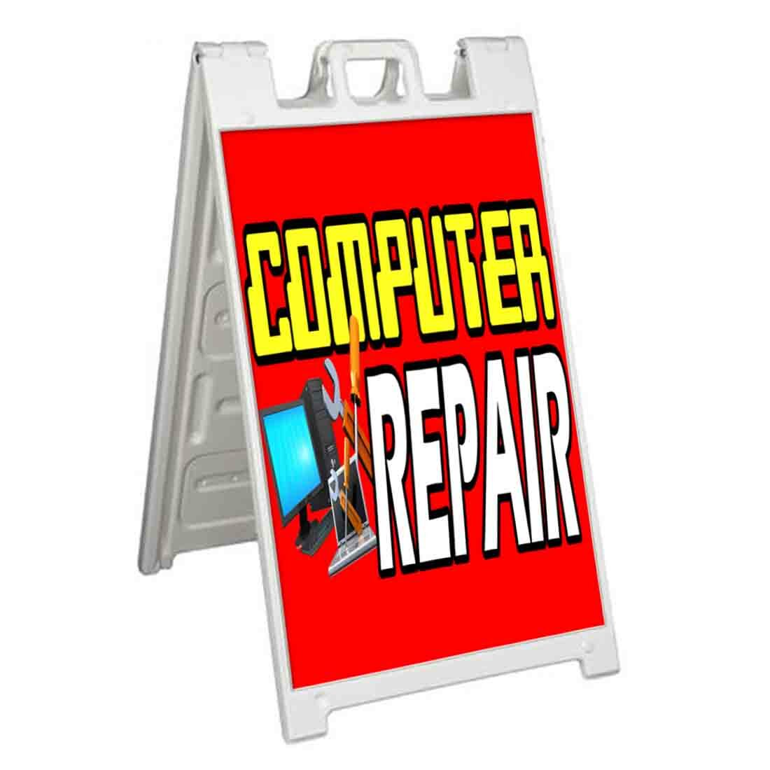 COMPUTER REPAIR Signicade 24×36 Aframe Sidewalk Sign Banner Decal TECHNOLOGY