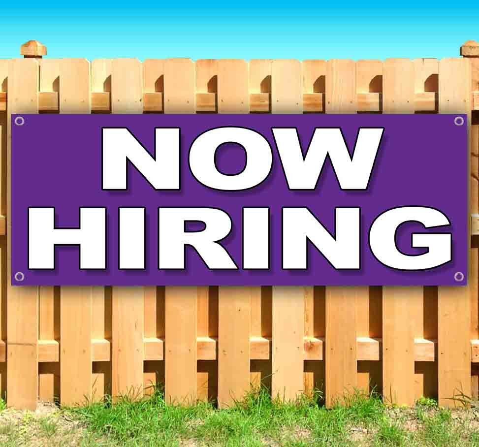 NOW HIRING Advertising Vinyl Banner Flag Sign Many Sizes JOBS EMPLOYMENT