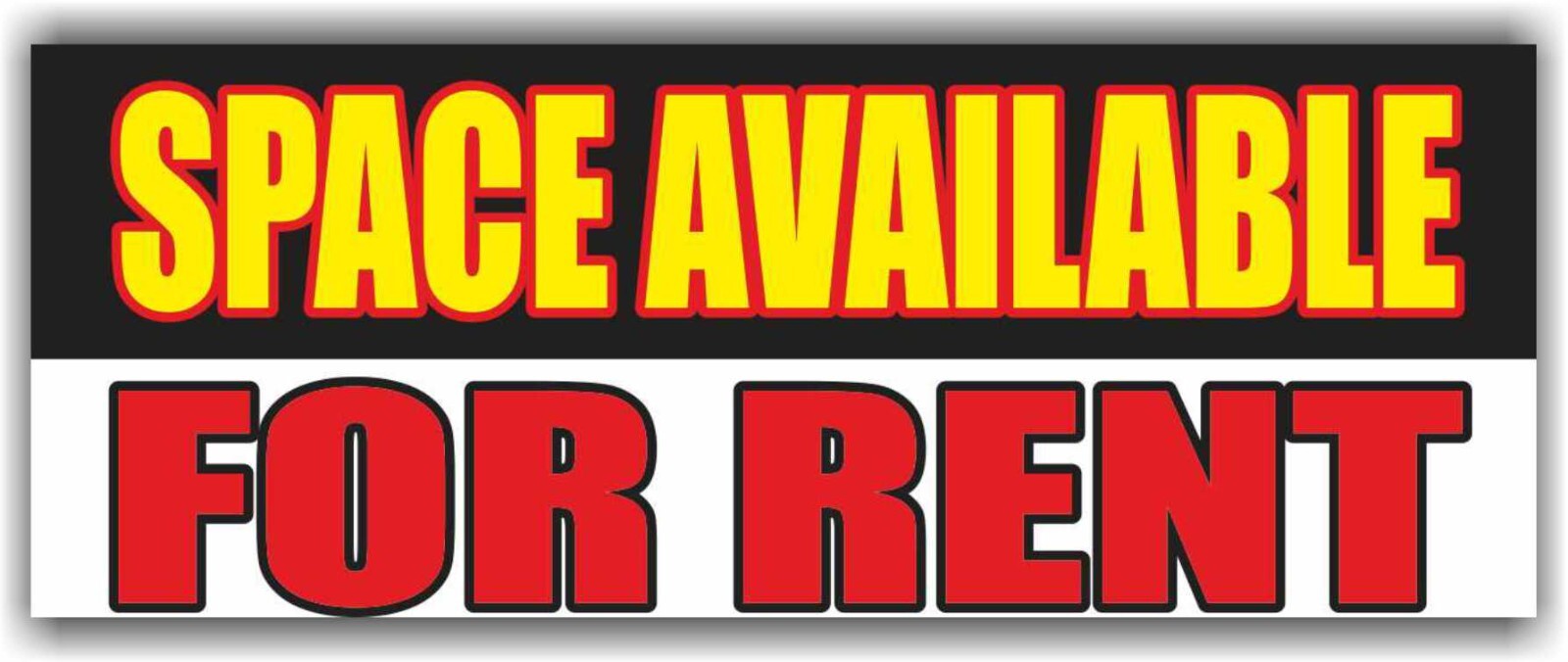SPACE AVAILABLE FOR RENT Advertising Banner Vinyl Sign Lease Realtor Office Room