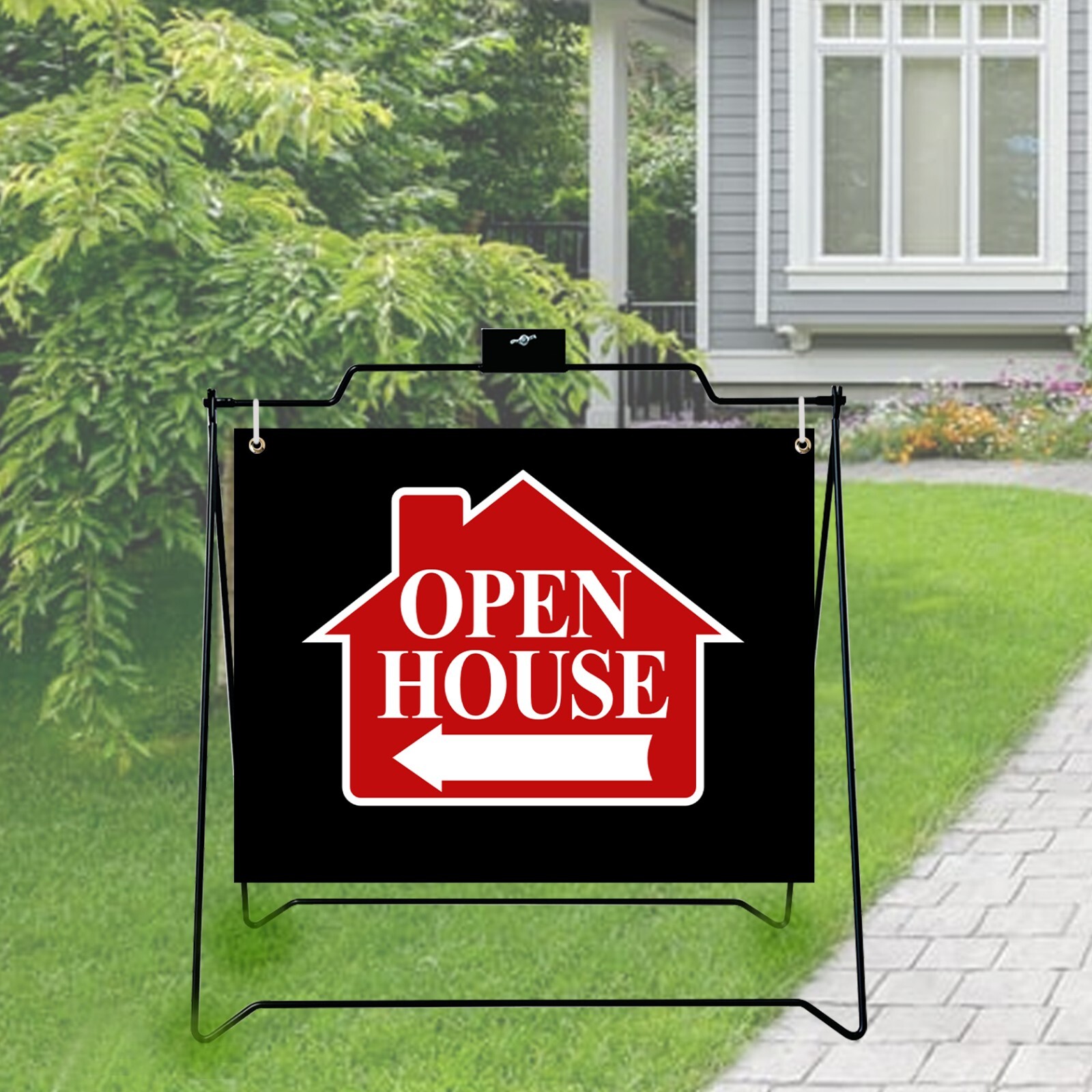 BLACK A-Frame Sign 6 UNIT 22″x18″ for Open House Sign Real Estate Realtors