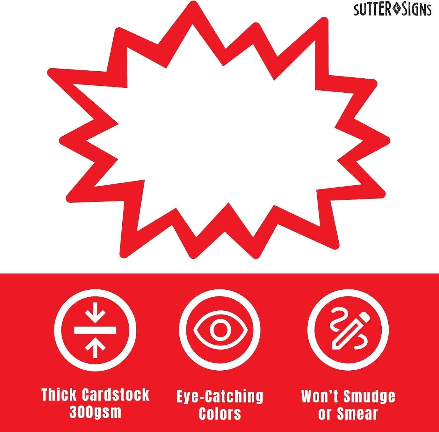 Starburst Signs with Stickers 100pcs | Price Tags for Yard, Estate, Garage Sa…