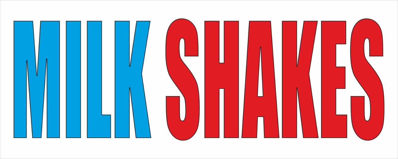 MILK SHAKES Advertising Banner Vinyl Mesh Sign ice cream treats dessert frozen