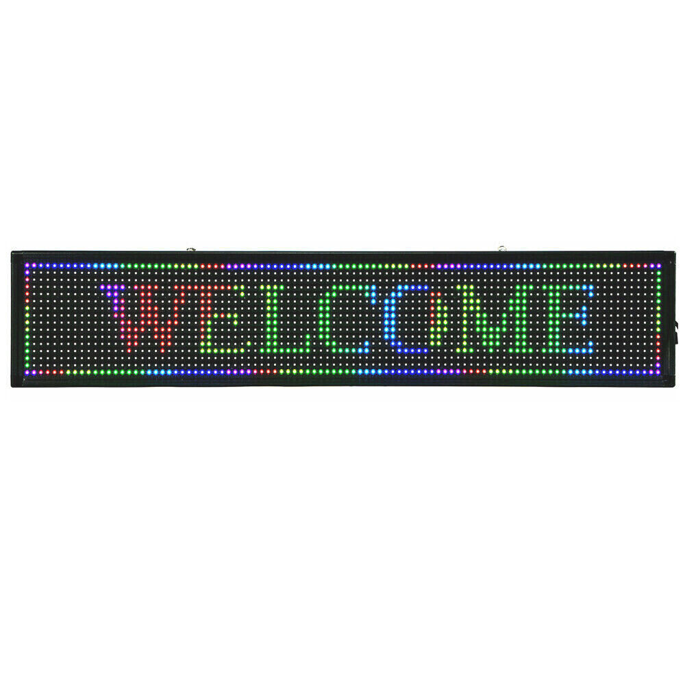 40″X8″ LED Scrolling Sign Programble Digital Advertising 7-Color Display Board