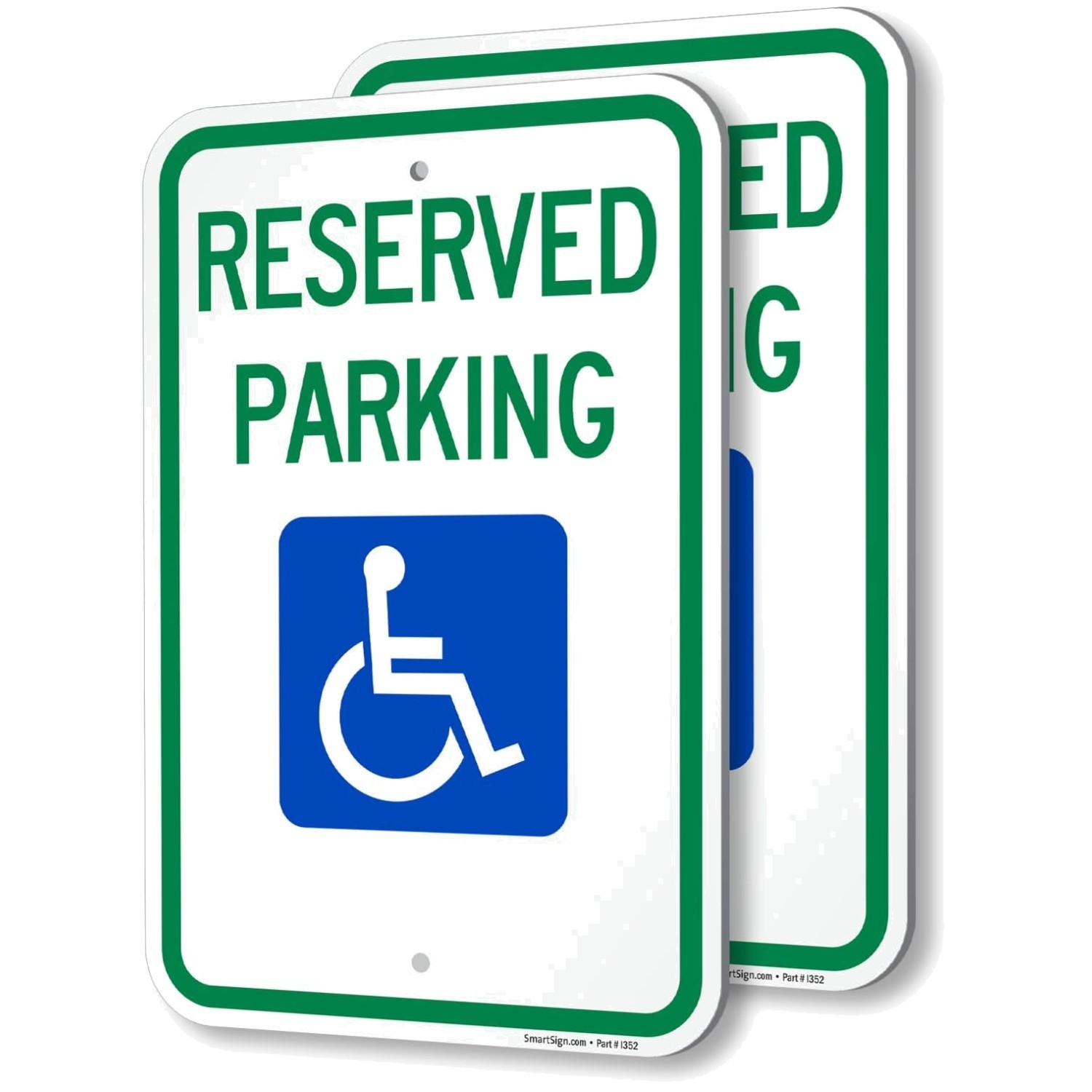 2 Pack Federal Handicap Reserved Parking Sign