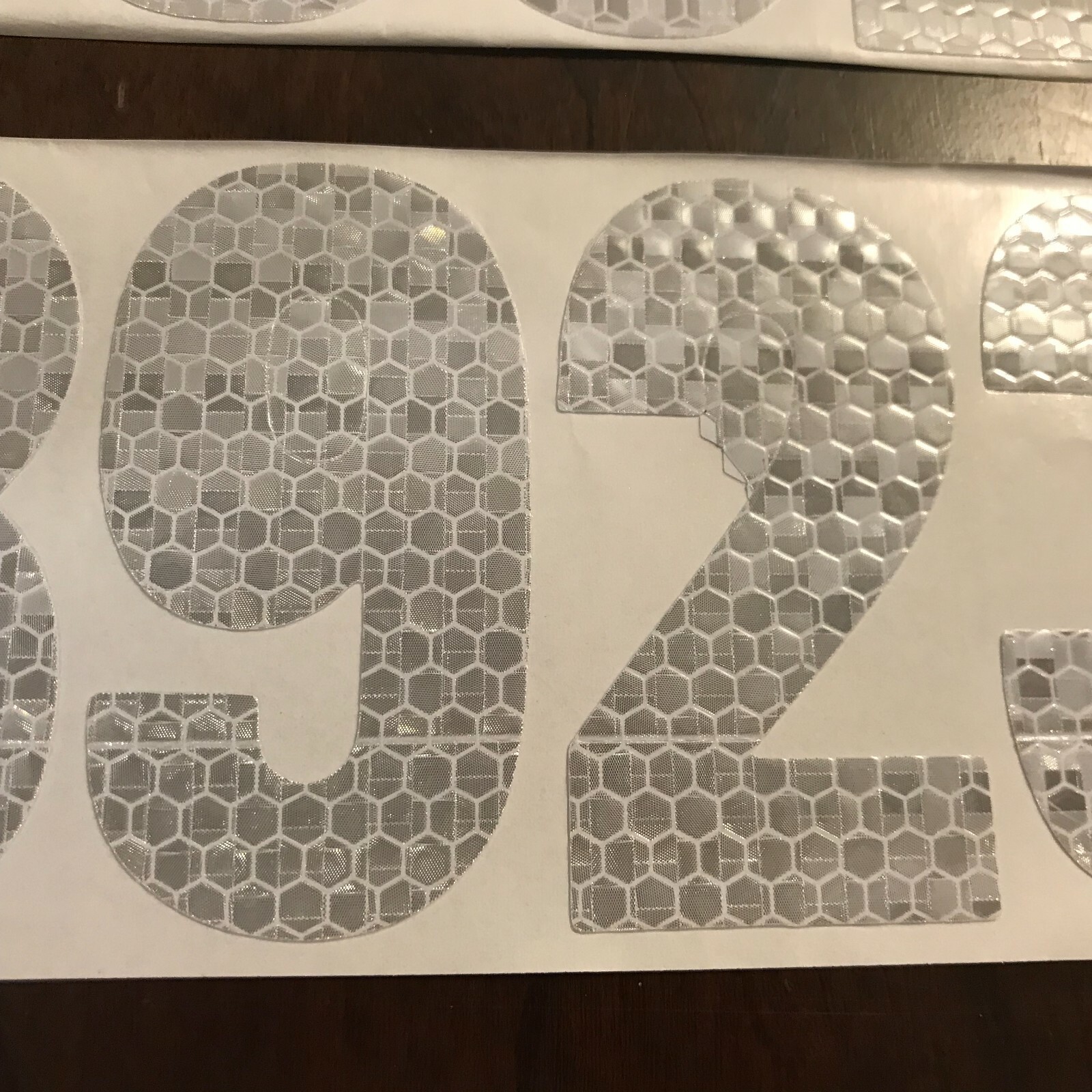 Reflective Numbers for House or Mailbox – White / Silver, New Set of 29 Numbers