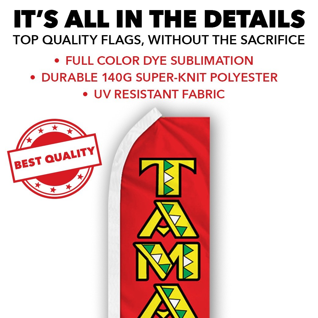 Tamales Advertising Swooper Feather Flutter Flag Concessions Food