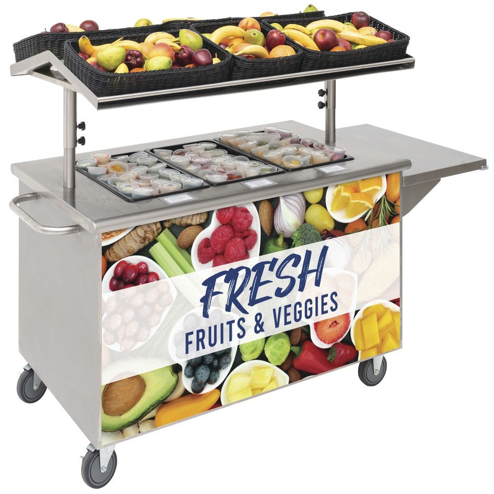 HUBERT® Vinyl Magnetic Fresh Fruit and Veggie Sign – 49″L x 26″H