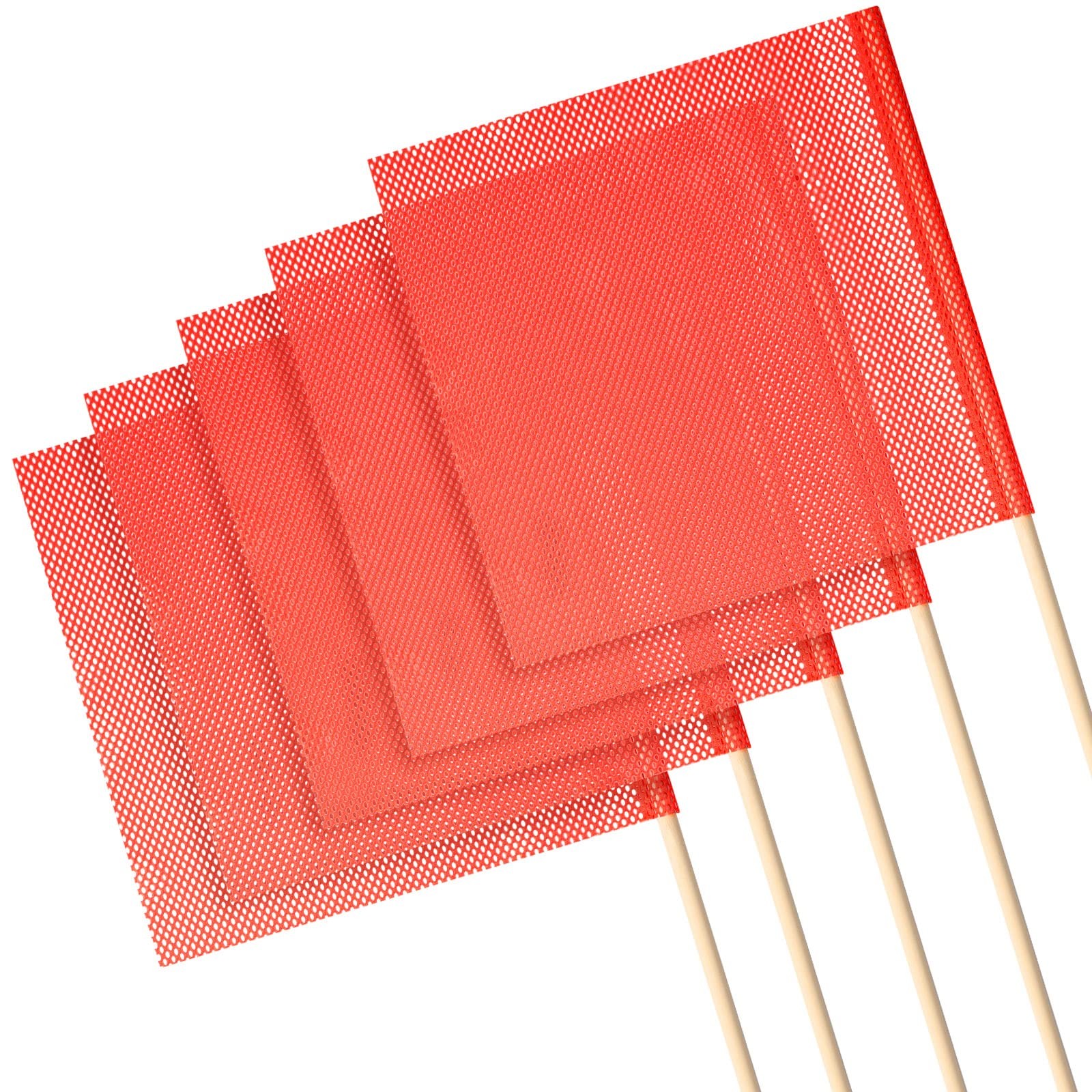 12 Packs 18 x 18 Inch Safety Flag Warning Flags Mesh Oversize Load Flags Wide…