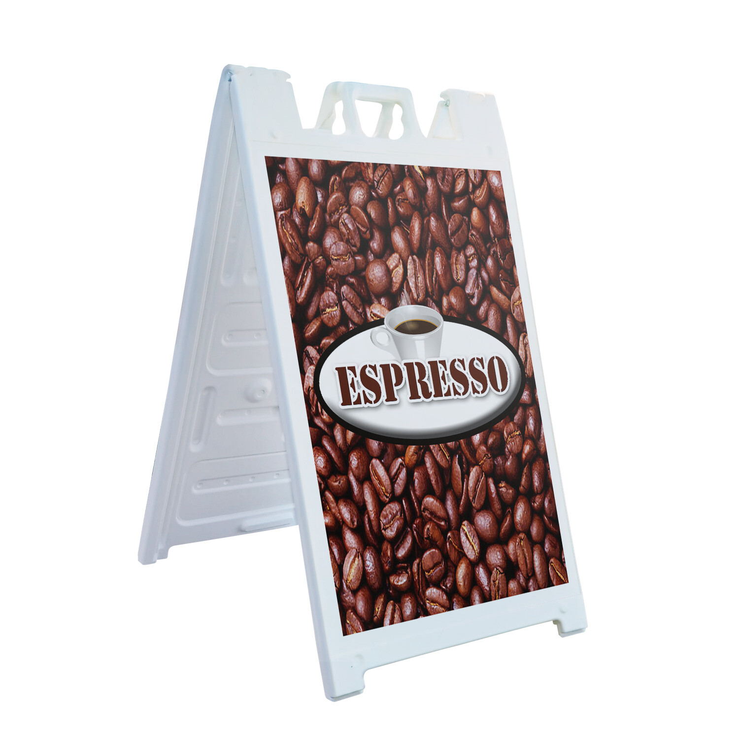 A-frame Sidewalk Espresso 24″ x 36″ Double Sided A-Frame Sidewalk Sign