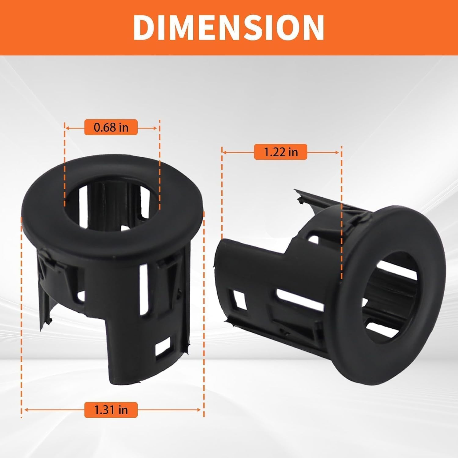 4X Parking Assist Sensor Mount Bracket Bezels Compatible with 2014-2018 R-Am 150